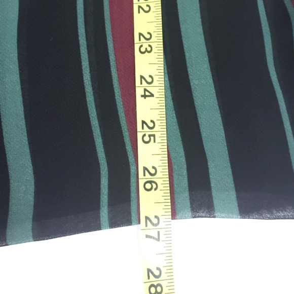 Bcbgeneration Collared Stripe Sheer Shirt Loose Fitting Women's Top Size XXS - Picture 7 of 7